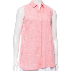 Lafayette 148 Collar Sleeveless Blouse Size Small NWT